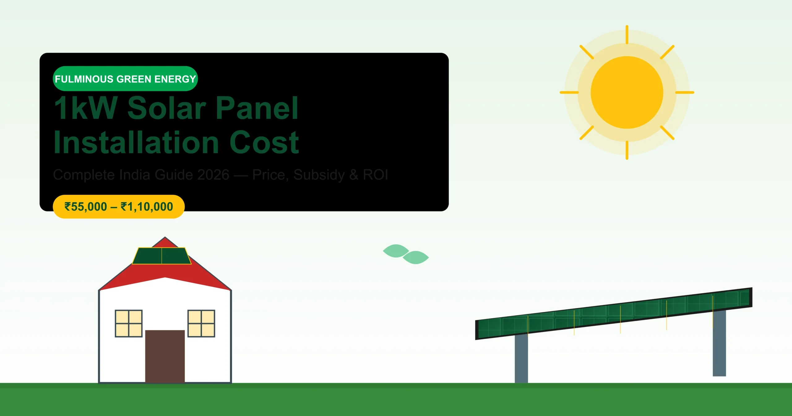1kw solar panel installation cost India guide 2026 featured image