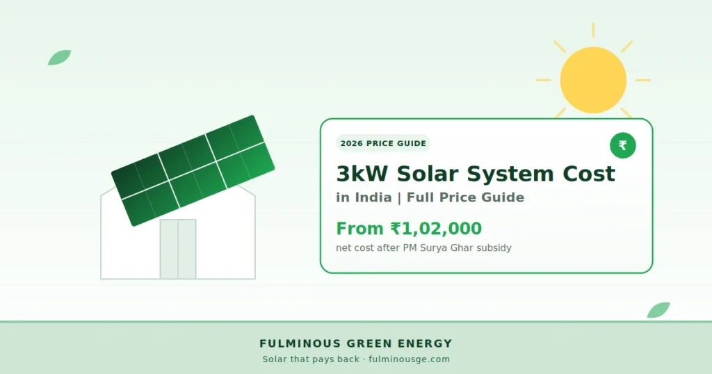 3kw solar system cost