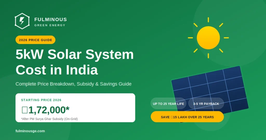 5kw solar system cost india 2026