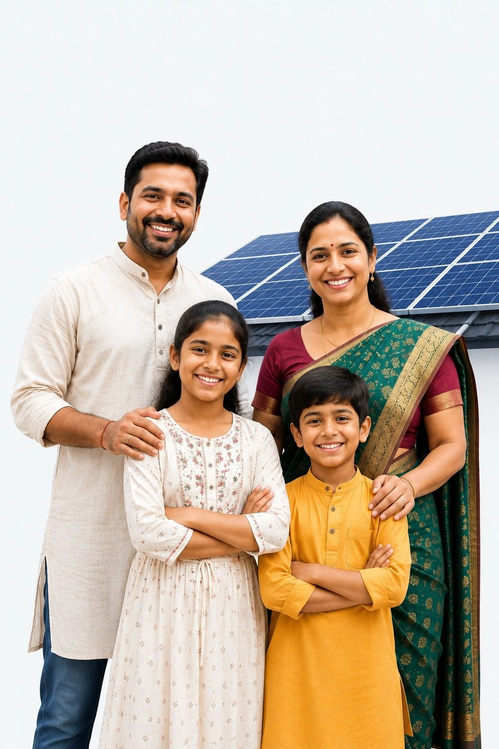 woman solar panel