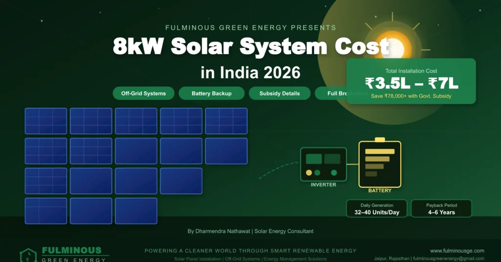 8kw solar system cost in india