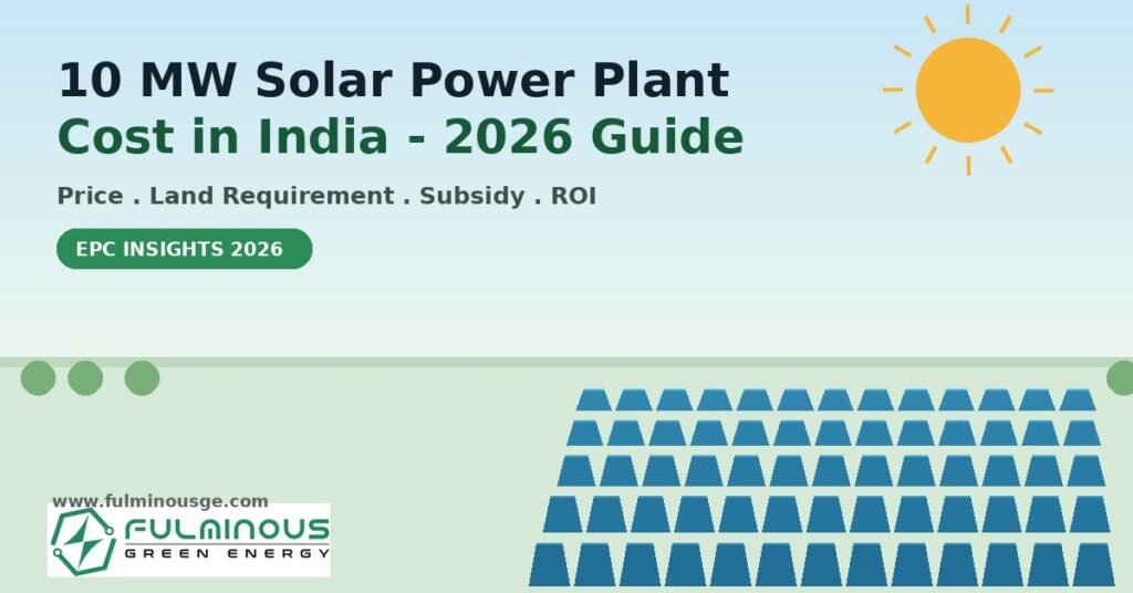 10 MW solar system price in india