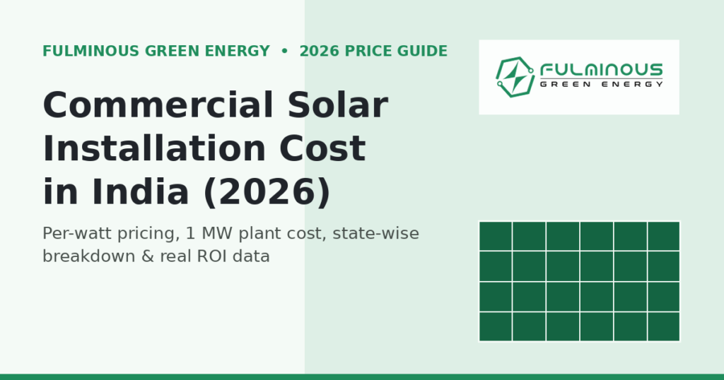 fulminous commercial solar cost featured image.