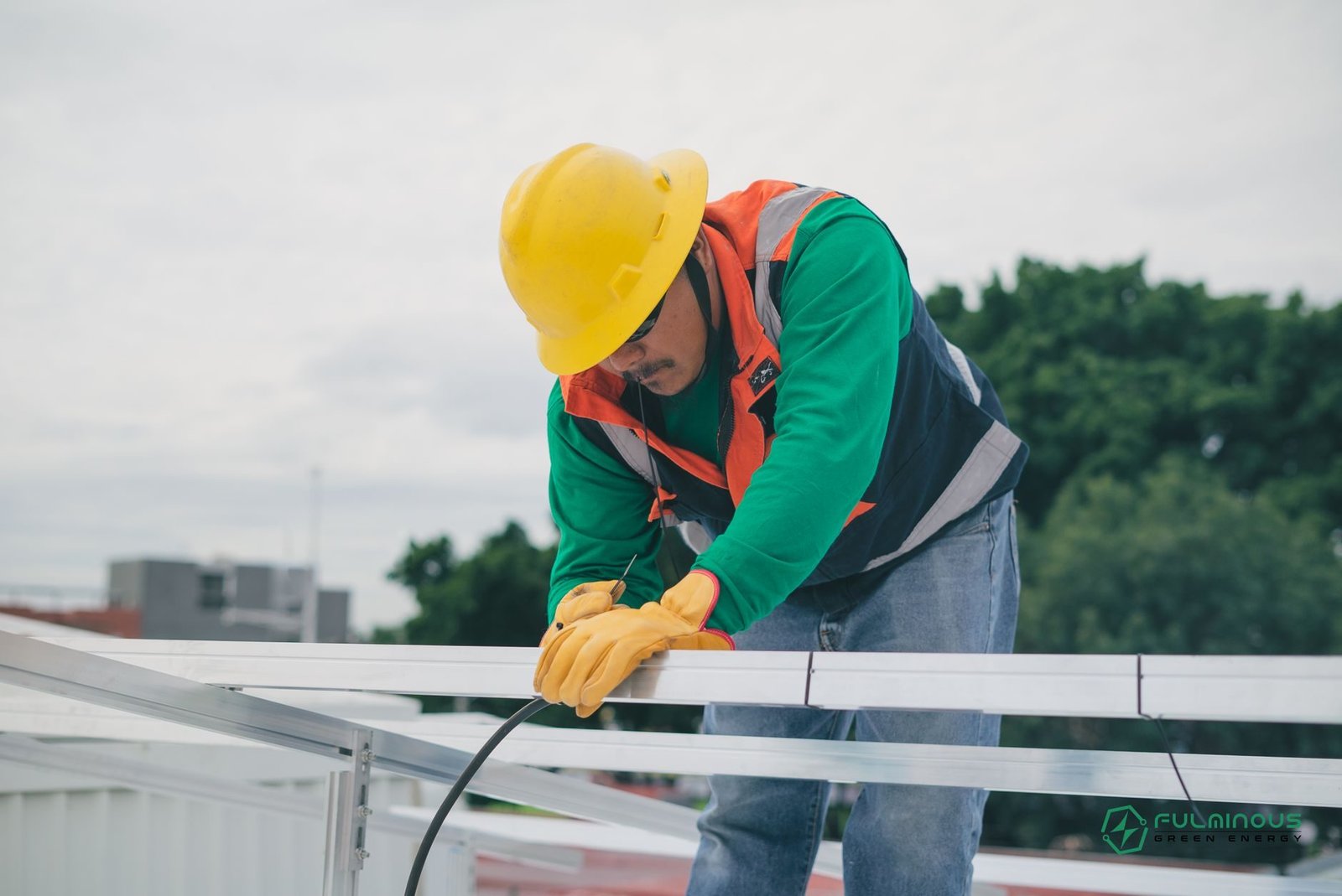 solar technician working